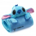 Medidor de altura de Stitch estilo crianças lindo com corda Hang + foto bolsos - azul
