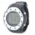 Multifunções elegante resistente à água Wireless Heart Rate Monitor Sports Watch - preto + prata