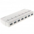 Alta velocidade USB 3.0 HUB de 7 portas com adaptador de energia