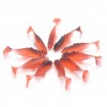 PVC maleável iscas de pesca de estilo realista peixe - vermelho (10 peças)