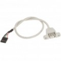 USB 2.0 fêmea para Motherboard 5 pinosos macho cabo c / montagem titular (40 cm)