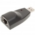 USB para m 10/100 RJ45 Ethernet Network Adapter Dongle - preto