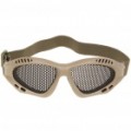 Ao ar livre anti-choque segurança Eye Protection Mesh Metal escudo Goggle - cor aleatória