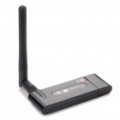 Portátil USB 150Mbps 802.11 adaptador de rede Wi-Fi Wireless com antena - preto