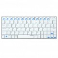 Rapoo E6300 ultra-fino portátil recarregável 3.0 teclado sem fio Bluetooth 81-chave - branco