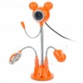 Bonito Micky Mouse filmadora 300KP c / microfone / ventilação /12-LED branco luz - laranja