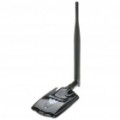 2.4 GHz 1200mW 54Mbps 802.11 b / g USB 2.0 Wireless Network Dongle com antena 6dBi - preto