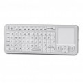 I6 RII Mini teclado Bluetooth para 72-chave 2-em-1 c / Trackpad + controlador remoto IR Universal - branco