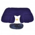 3 em 1 inflável travesseiro + dormir Eyeshade + ballance Travel Set - profundo azul + preto