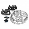 MX4 Freios de disco de bicicleta de montanha de ligas de alumínio e Kit de rotores (frente + traseira)