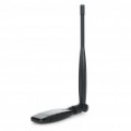 USB 2.0 500mW 802.11 b/g 300Mbps Wi-Fi adaptador de rede Wireless - preto