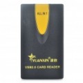 USB 2.0 6-em-1 CF / MS / XD / TF / M2 / leitor de cartão SD - Black