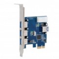 3 + 1 USB USB 3.0 alta velocidade placa PCI-E - azul