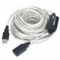 Z-TEK USB 2.0 macho para reforço de sinal fêmea extensão cabo (10 M)