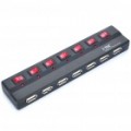 Z-TEK HUB USB 2.0 de 7 portas c / comutador Individual - preto