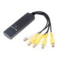 EasyCAP 4 canais 4-entradas USB 2.0 DVR Video captura/vigilância Dongle