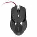 USB 2400DPI 6 teclas Gaming Mouse óptico - preto