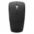 Sem fio 2,4 GHz dobramento Mouse óptico - preto + prata (2 x AAA)