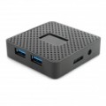 Alta velocidade 5Gbps USB 3.0 Hub de 4 portas - preto