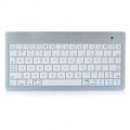 USB recarregável Ultra Slim 80-chave teclado Bluetooth - branco + prata