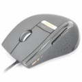 Rapoo V1 USB 800 ~ 2400DPI Optical Gaming Mouse - cinza + preto (120 CM)