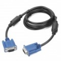 Cabo de Monitor VGA macho/macho extensão - preto + azul (1,5 m)