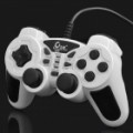 Betop C036 Dual-choque com fio USB Gamepad Game Controlador - branco + preto