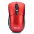 2.4 GHz 1000DPI Wireless Mouse com receptor USB - vermelho + preto (2 x AAA)