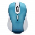 2.4 GHz 1600DPI Wireless Mouse com receptor USB - azul + branco (1 x AA)