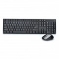 2.4 GHz Wireless 104-chave Teclado + Mouse Wireless Set - Black (1 x AA / 1 x AA)