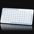 Mini portátil recarregável 73-chave Bluetooth v 2.0 Wireless teclado QWERTY - branco