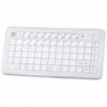 Mini portátil recarregável 73-chave Bluetooth v 2.0 Wireless teclado - prata
