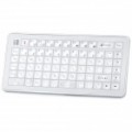Mini portátil recarregável 73-chave Bluetooth v 2.0 Wireless teclado - prata