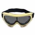 Tactical protecção Mesh Metal Goggles para War Game - cinza + preto