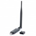 POWCHIP POW-A5 2000mW 150Mbps IEEE802.11b/g/n Wi-Fi adaptador de rede Wireless - preto (C.C. 5V)