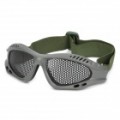 Tactical protecção Mesh Metal Goggles para War Game - verde exército (tamanho S)