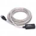 USB 2.0 macho para cabo de extensão de amplificação de sinal feminino - cinza transparente (comprimento de 5 M-cabo)