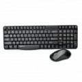 Rapoo X1800P 5,8 Ghz Wireless 105-chave teclado + conjunto de Mouse 1000DPI c / receptor USB - preto