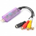 EasyCAP 1-CH USB Dongle - roxo transparente de captura de áudio / vídeo