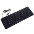 USB/PS2 preto Ultraslim flexível lavável Dustproof teclado (indestrutível)
