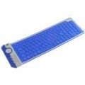Ultrafinos teclado flexível de Silicone Rollable com cabo USB Retrátil à prova de derramamento