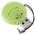 Mais pequeno MicroSD TransFlash do mundo TF SD/SDHC USB 2.0 Leitor de Carto Keychain