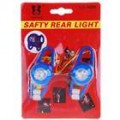 Luz 2-modo RGB agarrado Bike luz chaveiros - azul (conjunto de 2-porta-chaves)