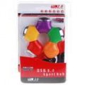 Colorido HUB USB 2.0 4-Portas (50 CM-cabo)