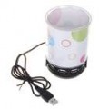 3-em-1 HUB USB 2.0 4-Portas + orador + caneta titular com luz azul