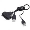 Dual USB 2.0 para SATA adaptador cabo com 2,5 