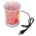 3-em-1 HUB USB 2.0 4-Portas + orador + caneta titular com luz azul (vermelho)