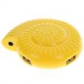Caracol cute HUB USB 2.0 4-Portas (amarelo)