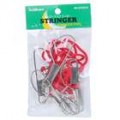 Aço inoxidável peixe Stringer 6 ganchos + conectar corda + porta-chaves