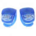 2-LED 3 modo Fog bicicleta Light - Blue (par/2 * CR2032)